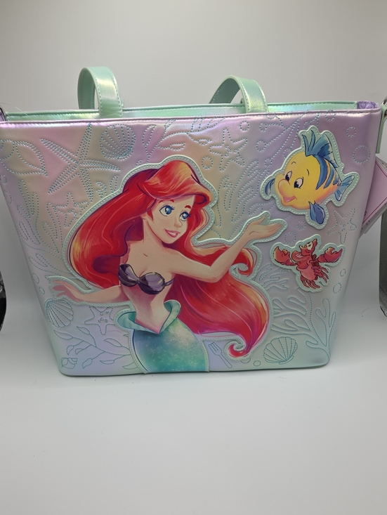 Loungefly Handbags - Loungefly Ariel Iridescent Tote Bag - Pink, Mint & Purple